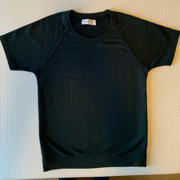 Everlane Tops - Everlane Short Sleeve Raglan Sweatshirt Black Size Small